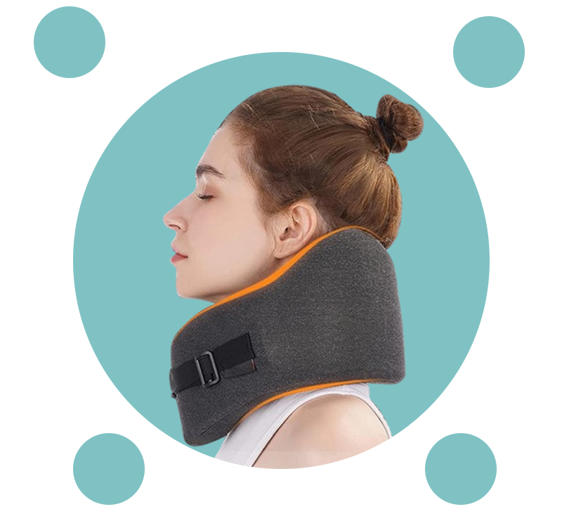 Oreiller en forme de U en mousse à mémoire de forme, oreiller de voyage en avion, oreiller cervical portable