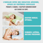 oreillers orthopédique en mousse à mémoire de forme, les oreillers à mémoire de forme à rebond lent et les oreillers pour la colonne cervicale.