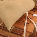 coussin bleu pour chaise d'extérieur