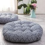 coussin de sol rond à motifs