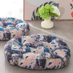 coussin de sol rond à motifs 55x55cm