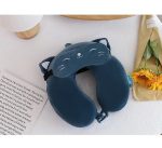 coussin de voyage chat bleu confort