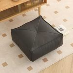 coussin pouf carré noir 40cm