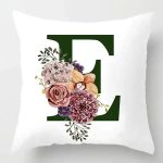 housse de coussin canapé décoratif lettre E