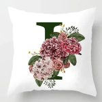 housse de coussin canapé décoratif lettre J