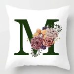 housse de coussin canapé décoratif lettre M