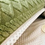 housse de coussin décorative flanelle vert