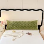housse de coussin en flanelle couleur vert